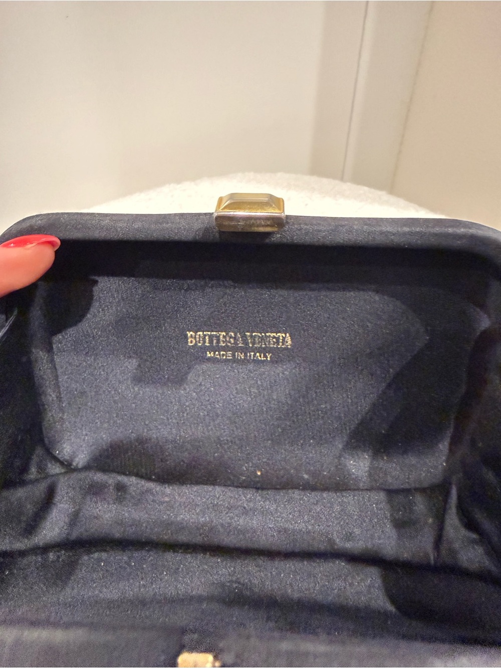 Bottega Veneta Woven Leather Black Clutch with Tassel - Picture 3 of 3